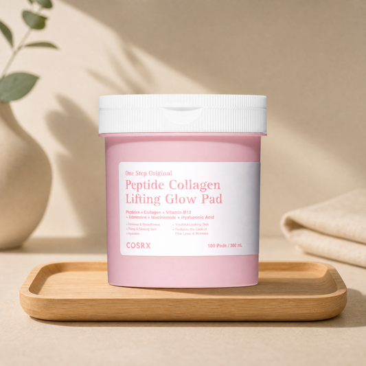 COSRX One Step Original
Peptide Collagen
Lifting Glow Pad 300ml/100ea